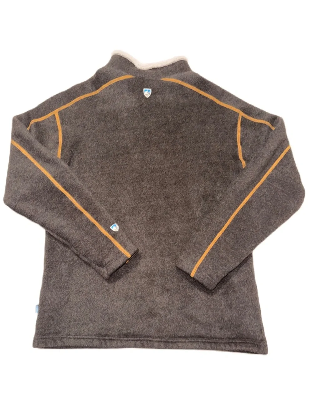 Kuhl Europa Large Men Quarter-Zip Fleece Pullover Brown Sweater EUC